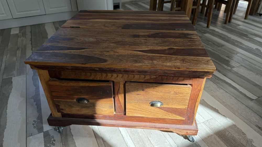 Холна маса Масив Шишамово дърво тип ракла