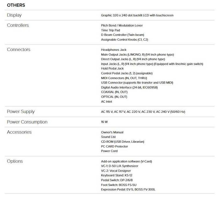 Виртуально-аналоговый синтезатор - Roland V-Synth Ver.2