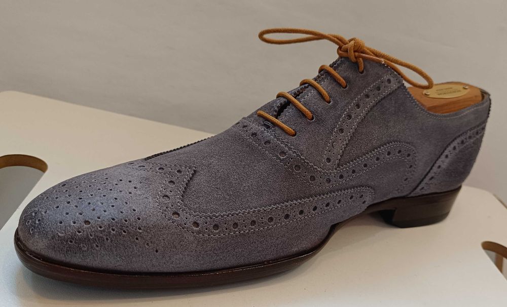 Pantofi de lux 43.5 44 44.5oxford GREVE NOI lucrati manual piele super