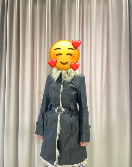 Женская  кожанная дубленка