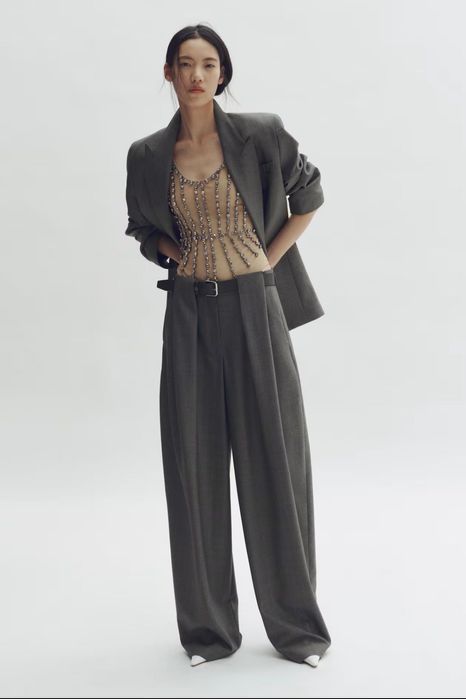 STELLA MCCARTNEY H&M Панталон от вълна с торбести крачоли 34