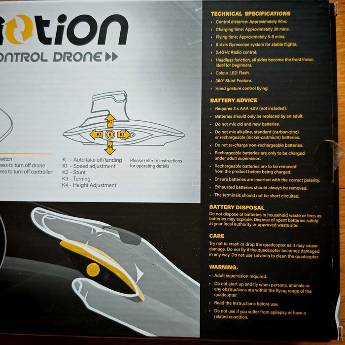 детска играчка дрон с жестово управление RED5 motion control drone