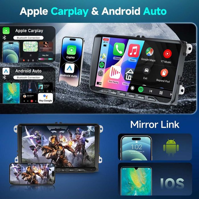 4G + 64G Android автомобилно радио за VW Golf 5 6 Polo Passat