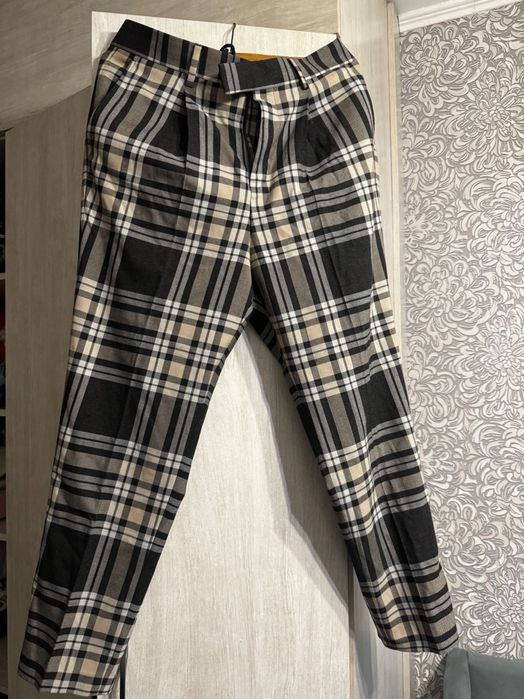 Штаны прямые в клетку