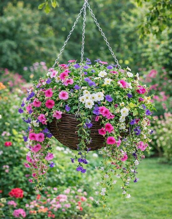 Висяща кошница от ракита