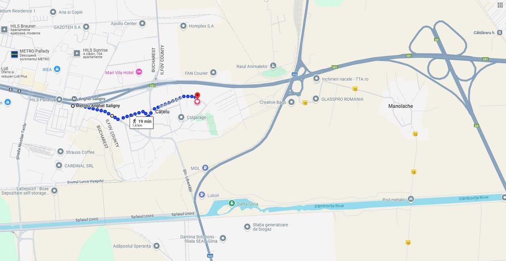 Teren de vanzare casa vila Catelu Ilfov Glina Autostrada A2 A0