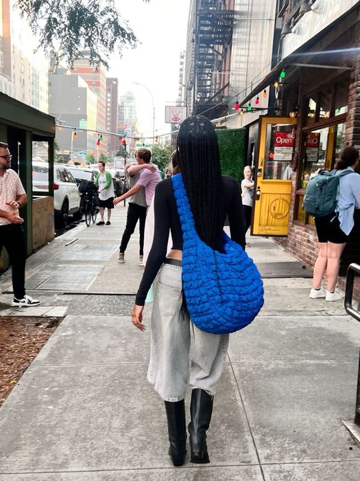 Сумка шоппер темно синяя