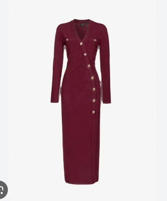 Pinko burgundy jumper dress - рокля