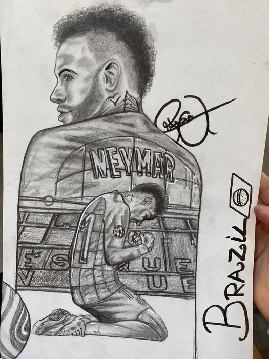 Portret cu Neymar 4K +semnatura