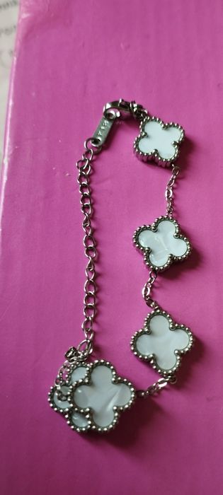 Браслет "Клевер".Перламутр.