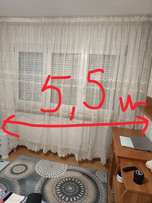 Perdea crem, 235/550, stare impecabilă