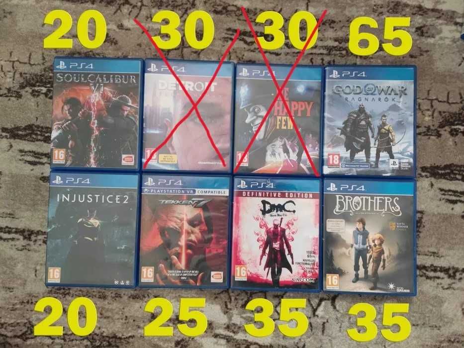 FIFA 15, 16 18 20 21 NBA17 Detroit Injustice Soul Calibur Tekken ps4