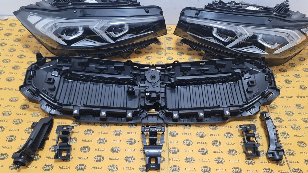 Grila masca radiator clapete active far faruri led BMW 3 G20 G21 facelift lci bara aripa capota armatura