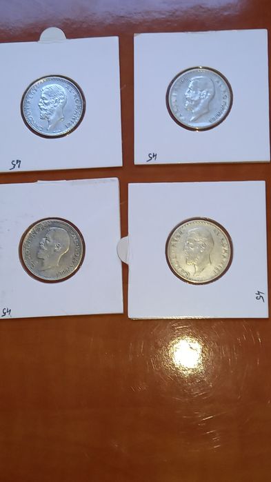 Vand 4 monede argint de 1 leu ani 1910, 1911, 1912 și 1914, infoliate,stare f buna