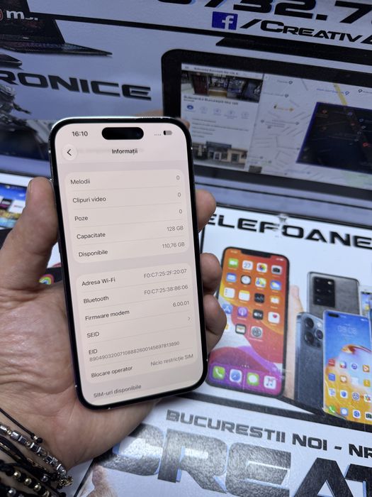 Iphone 14 Pro 128 Gb / 100% Baterie /CreativAmanet