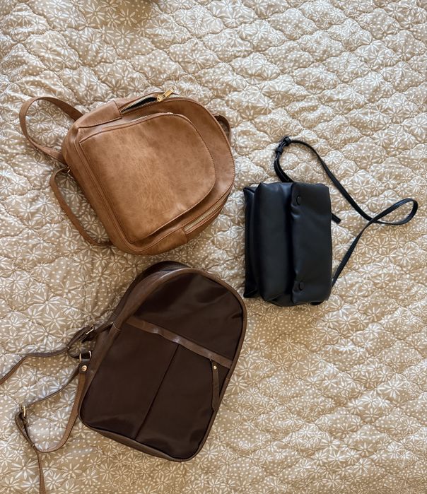 Дамски раници  и чанта неизползвани