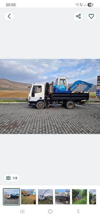 Transport basculabil cu macara ,prestari servicii cu excavator 3,5 tone si Dumper !!!