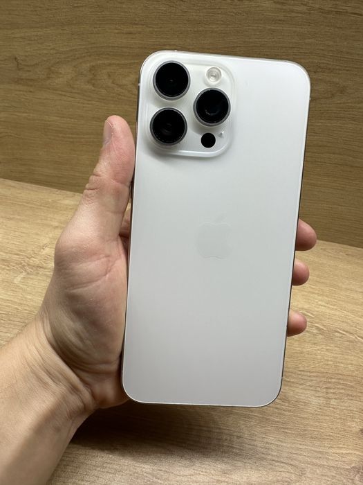 iPhone 15 Pro MAX 256gb Alb 100% battery life
