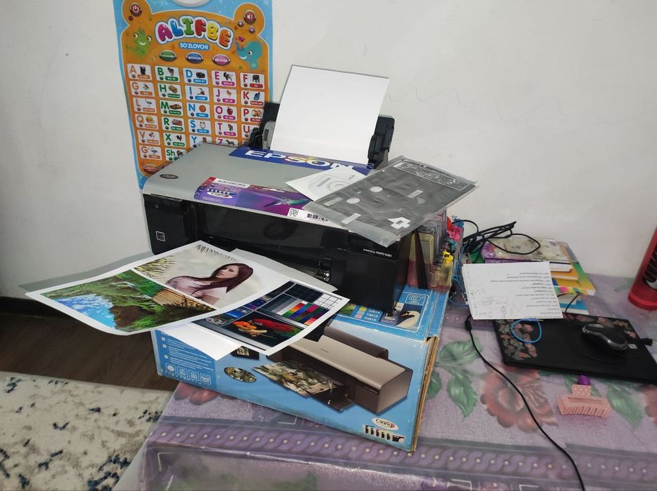 Epson L 290 yangi Karopka dakument 6 ta rangli Ishga tayyor dyuzi 100%