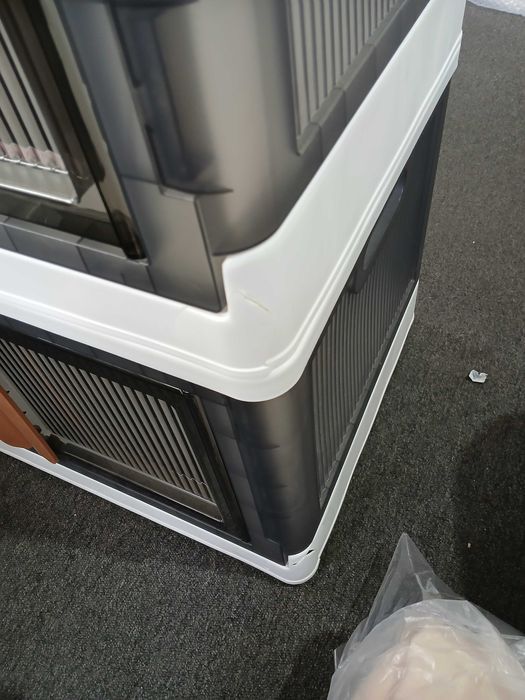 Set 2 cutii pliabile TeqHome, 72L, cu capac și uși, defecte colțuri