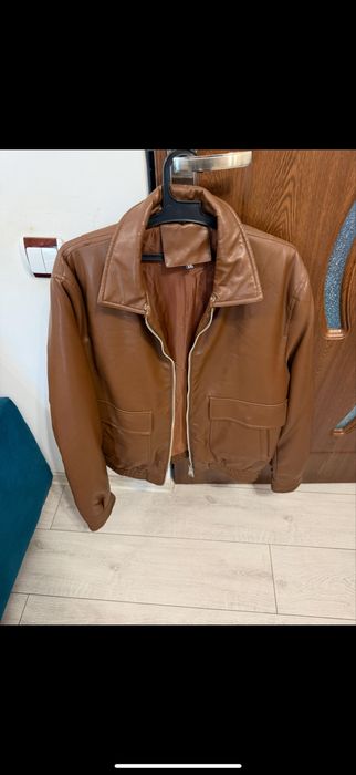 Geaca piele maro