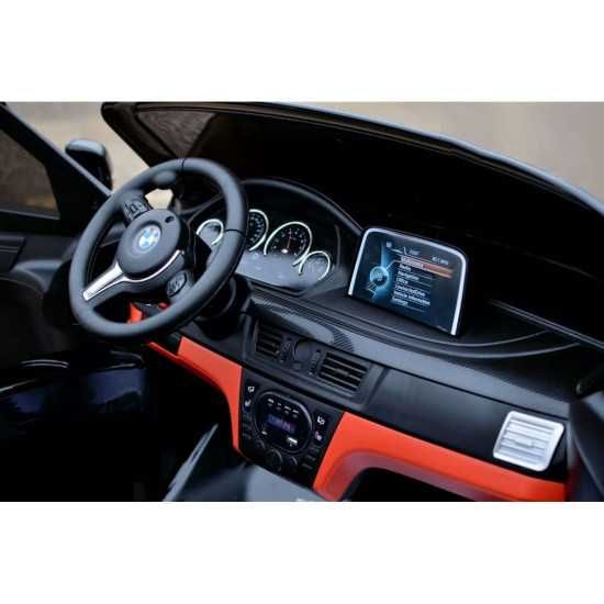 Акумулаторен джип BMW X6M 12V, с меки гуми и кожена седалка