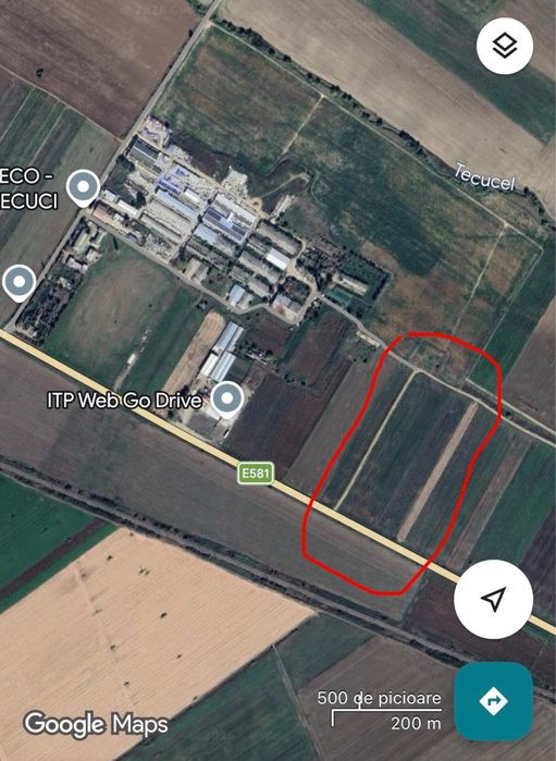 Teren Tecuci DN24 / 80 m deschidere stradala!