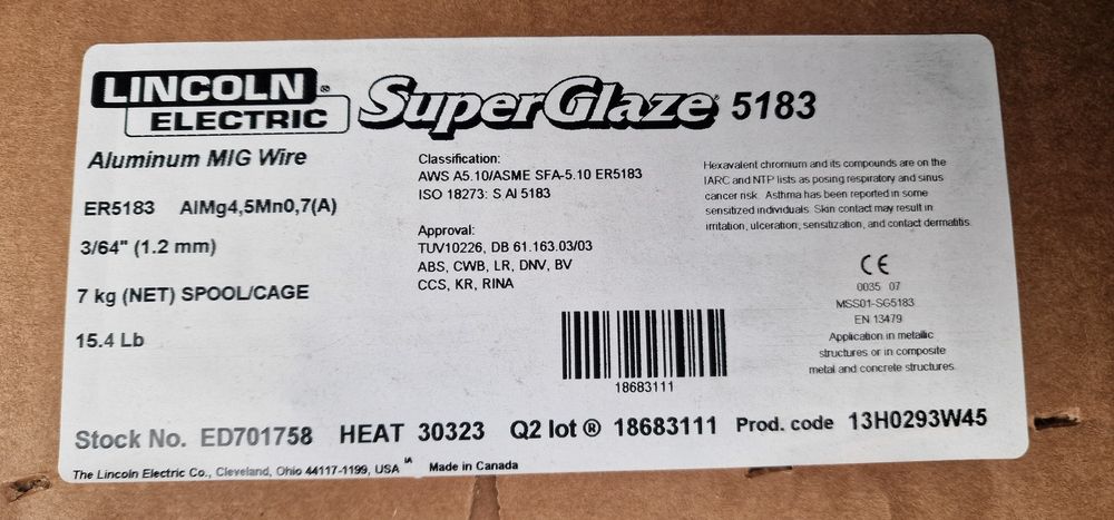 Vand sarma de sudura aluminu 1.2 grosime