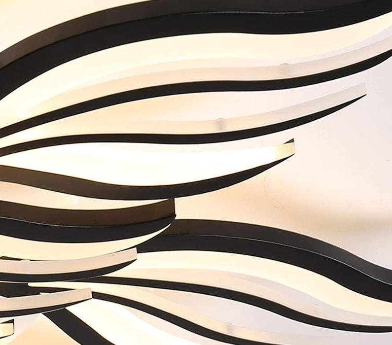 LED таванно осветително тяло с 9 глави черно и бяло 85W, димируемо