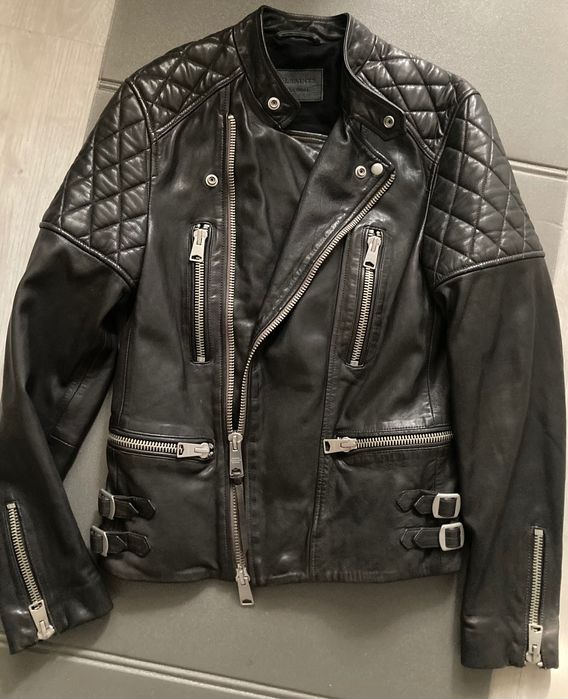 НОВО Мъжко кожено яке AllSaints, XS