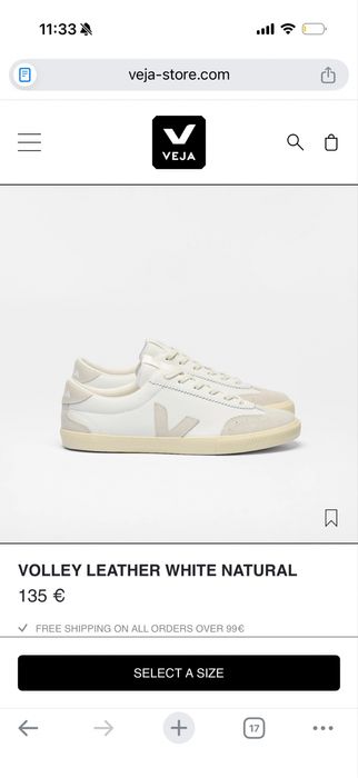 Кожени кецове, Veja, модел Volley, размер 39