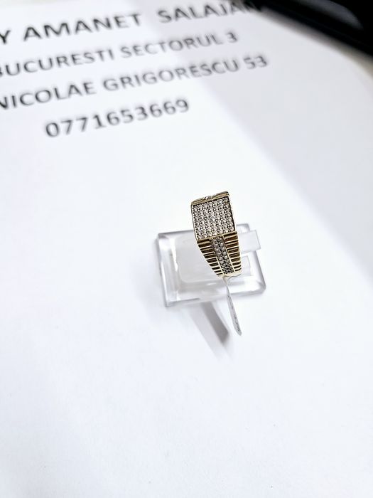 Vand inel barbatesc din aur 14 k 5.85 g cod 454