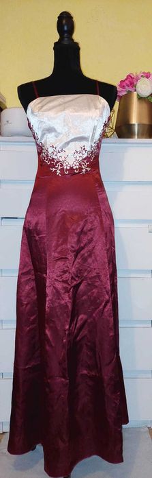 Rochie de gală/ocazie/seara/nasa visinie cu broderie TRANSPORT GRATUIT