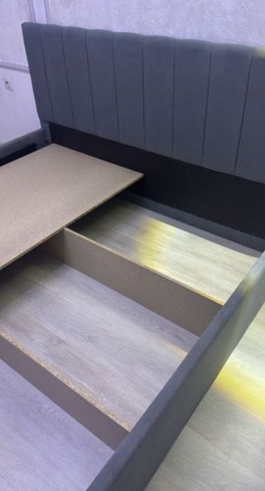 Кровать темно серая 180х200см