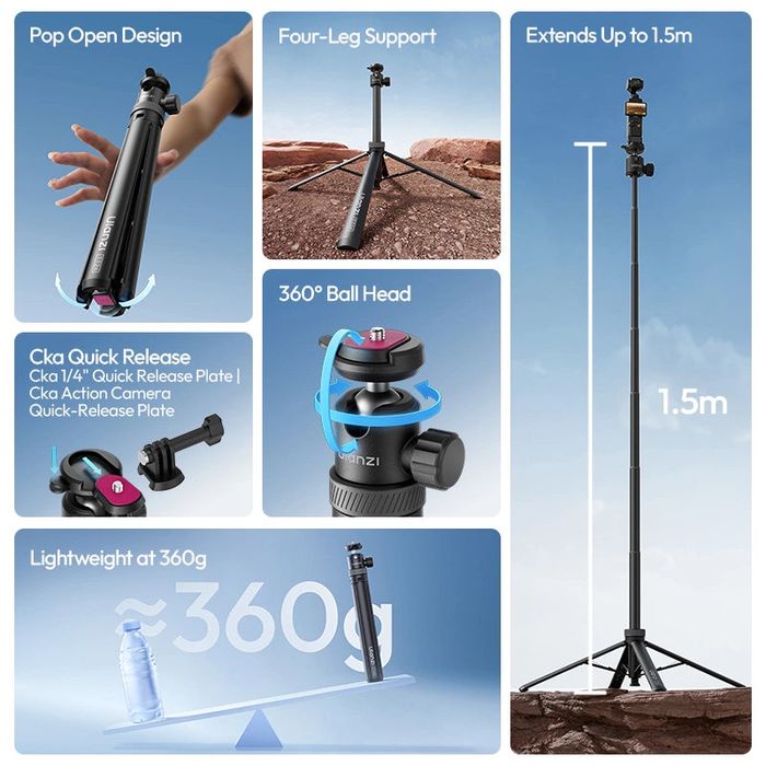 Селфи палка ULANZI TT24 Штатив трипод.