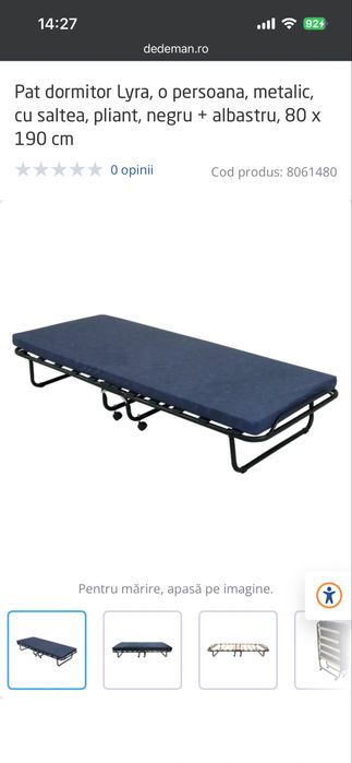 Pat pliant 80x190
