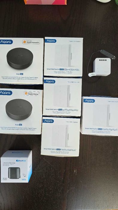 Hub Aqara M2, Aqara Smart switch h1 EU, Livolo, Broadlink