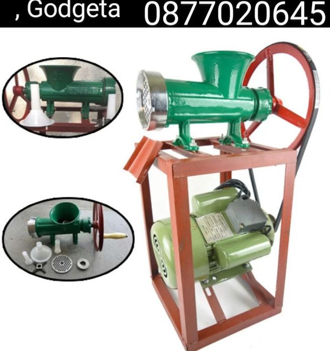 Чугунена електрическа месомелачка 1,5 kW/ 1400 об/мин и 220 V