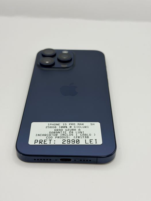 Iphone 15 Pro Max 256GB 100% Garantie Rate BuyBack - iphonezone.ro
