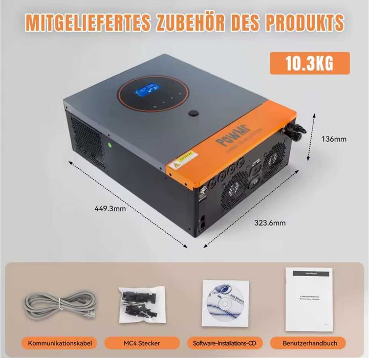 Хибриден инвертор Pow Mr - 6,2 Kw / 48V