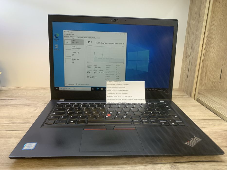 Laptop think pad T480S