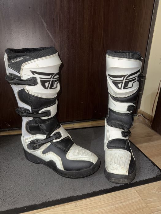 Ghete Motocross Fly Racing Albe