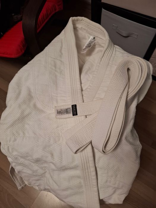 Kimono cu pantalon si centura de Aikido Alb Adulti 180 cm