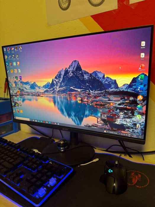 Гейминг монитор Acer - Nitro EG241YPbmiipx, 23.8'', 165Hz, VA, черен