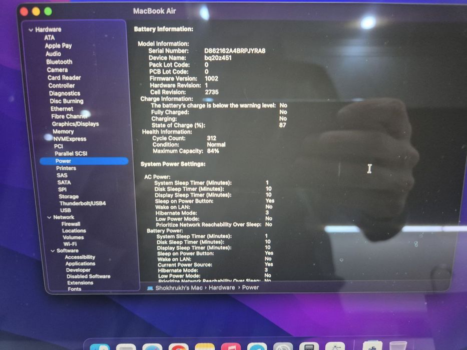 Macbook air M1 8/256
