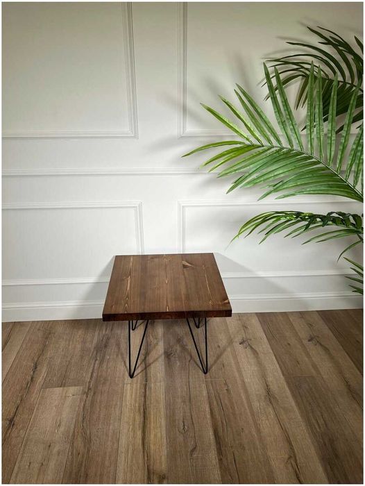 Журнальный столик Black Premium Столешница из массива дерева ель