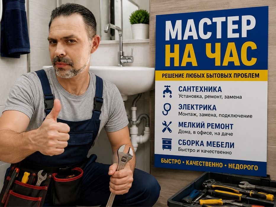 Мастер на час мелкий ремонт по дому.