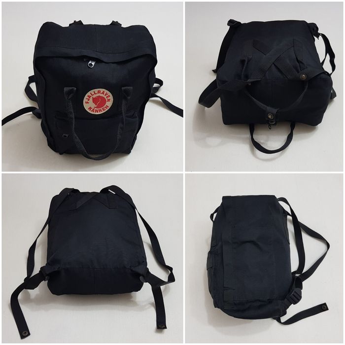 Rucsac Fjallraven Kanken negru, ghiozdan unisex original SUEDIA