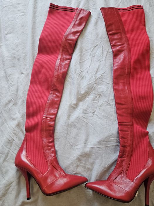 Cizme din piele fendi