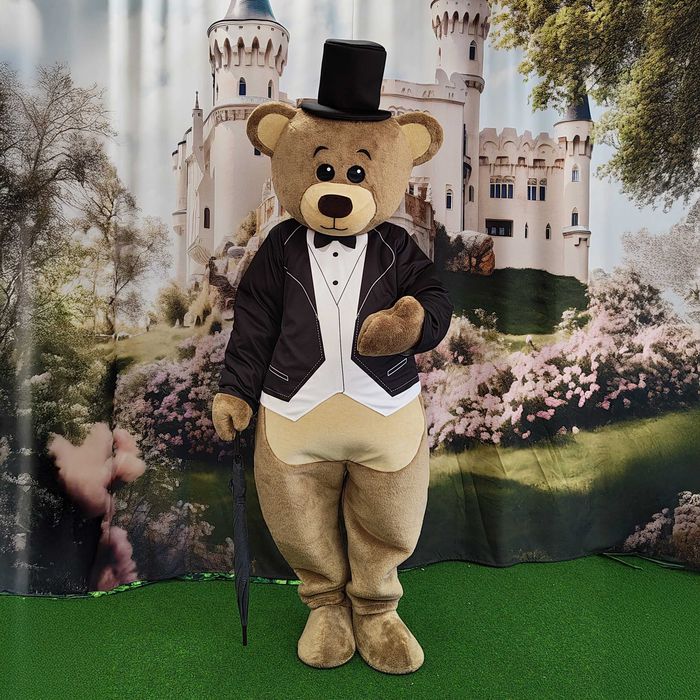 Costum mascota Urs (Teddy Bear) maro elegant pentru petreceri